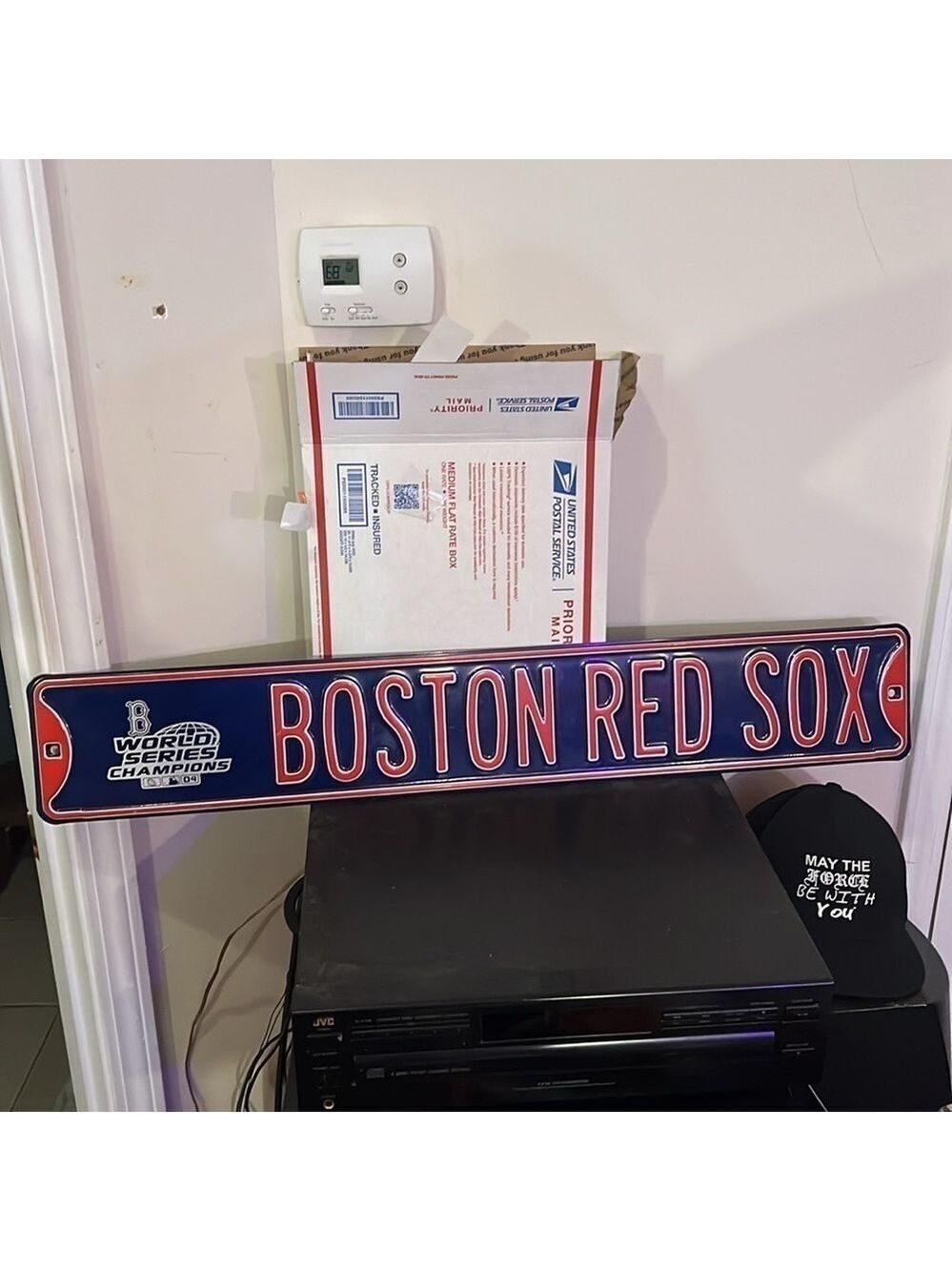 Boston Red Sox Street Sign 2004 World Series MLB Red Blue - 36 x 6"
